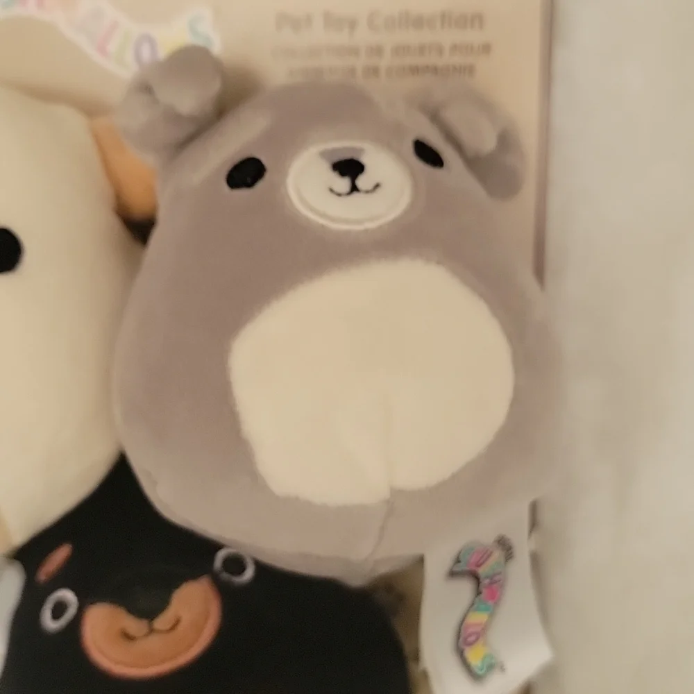 KellyToy Squishmallow Pet Toy Collection. Bulldog, Scottish Terrier, Rottweiler